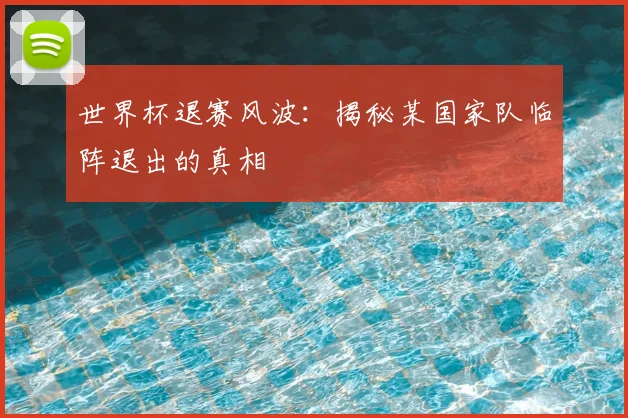 世界杯退赛风波:揭秘某国家队临阵退出的真相